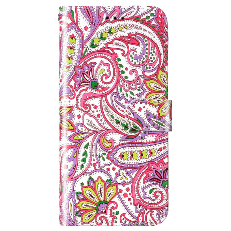 Housse Moto G54 5G Motif Floral à Lanière