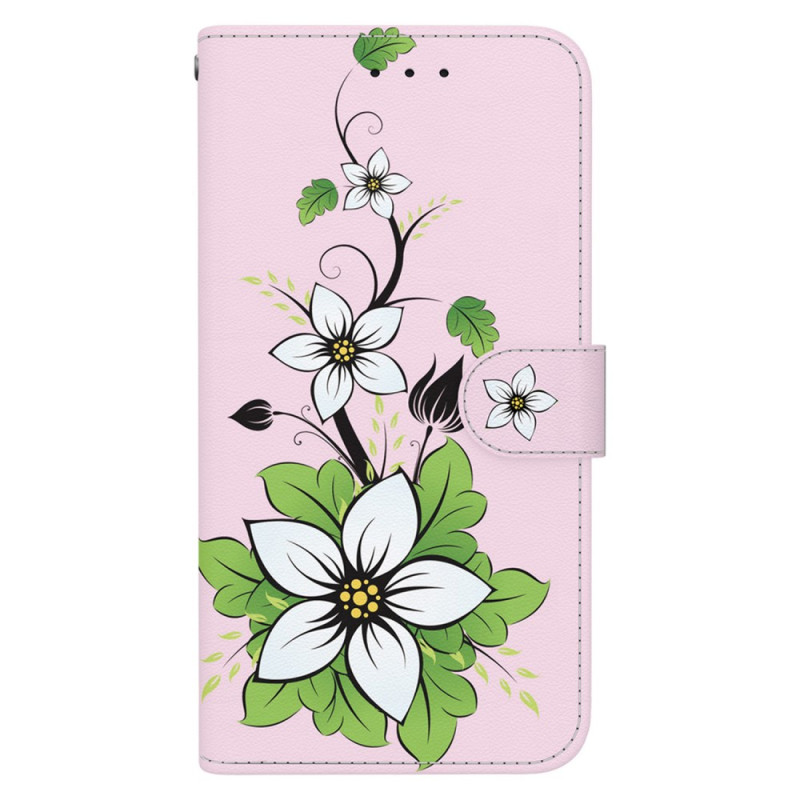 Housse Moto G54 5G Lily à Lanière