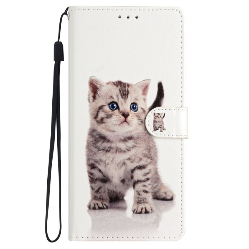 Housse Moto G54 5G Petit Chaton à Lanière