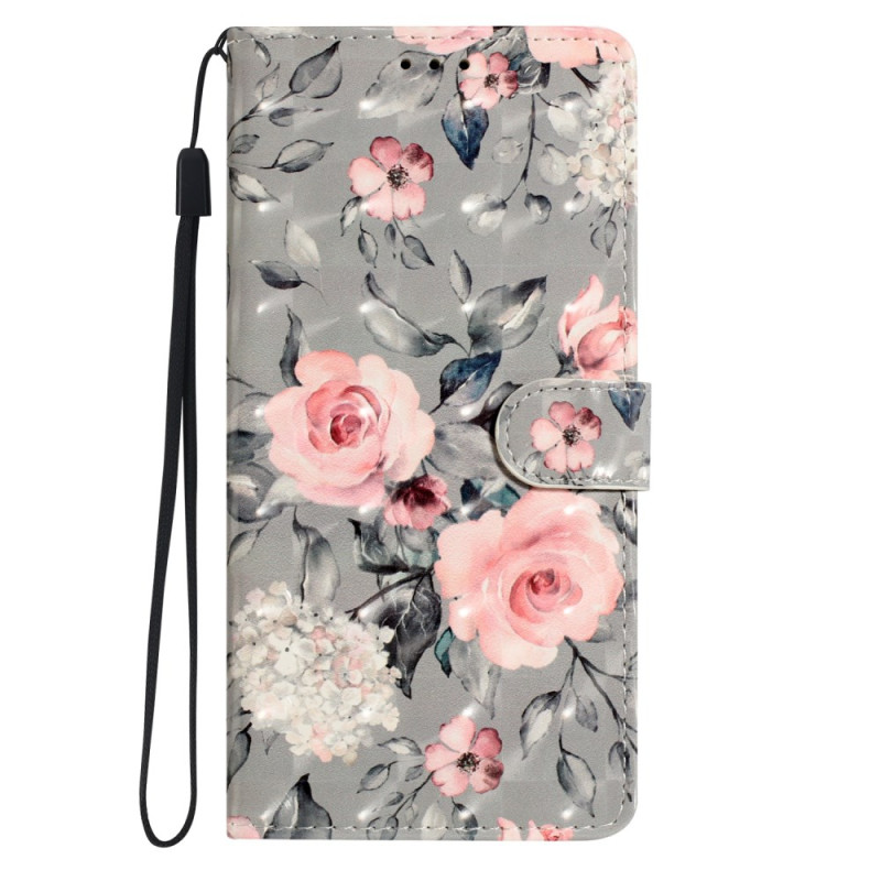 Housse Moto G54 5G Style Floral à Lanière