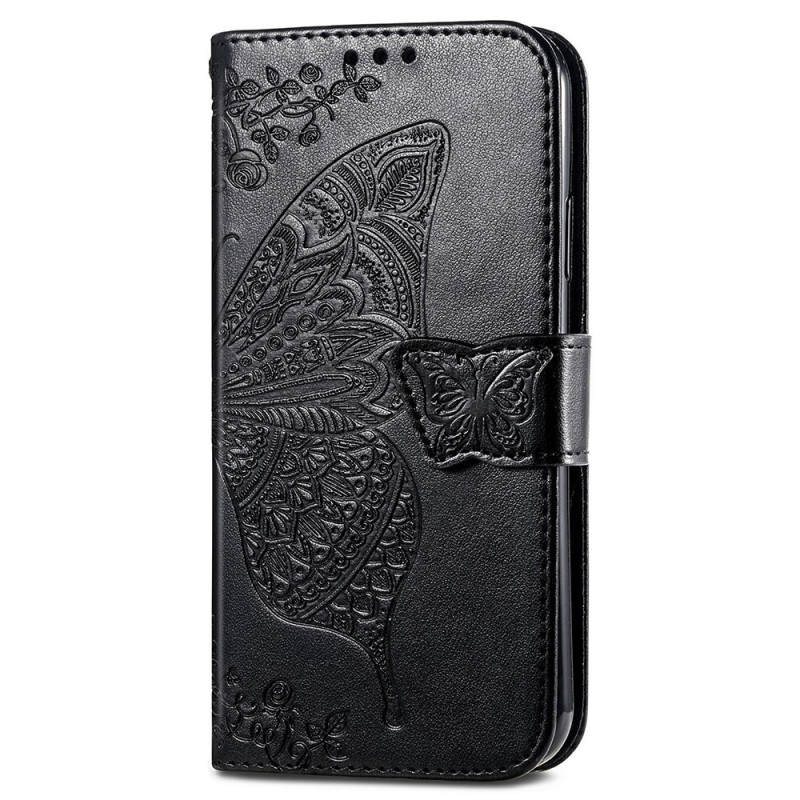 Housse Moto G54 5G Papillon Baroque à Lanière