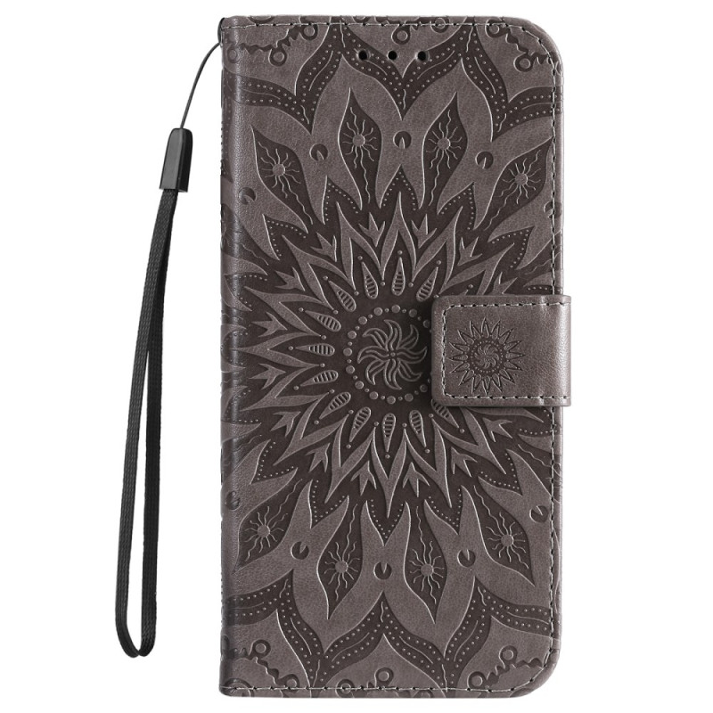 Housse Moto G54 5G Mandala Soleil à Lanière