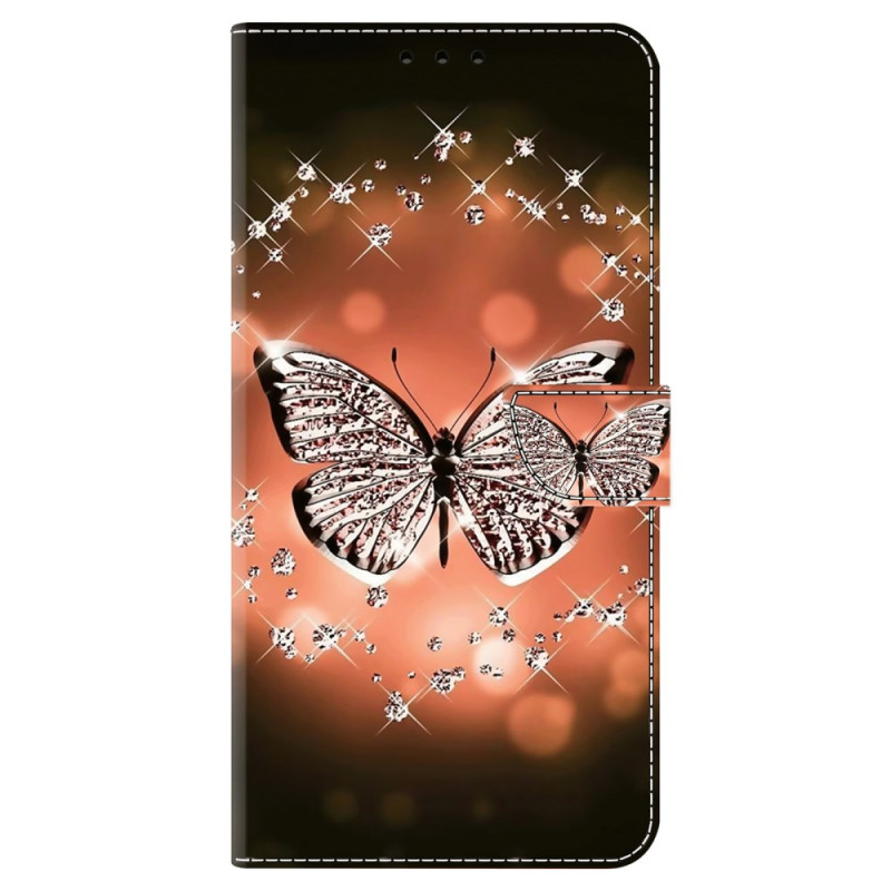 Housse Xiaomi Redmi 13C 4G/5G/Poco C65 Papillon en Cristal