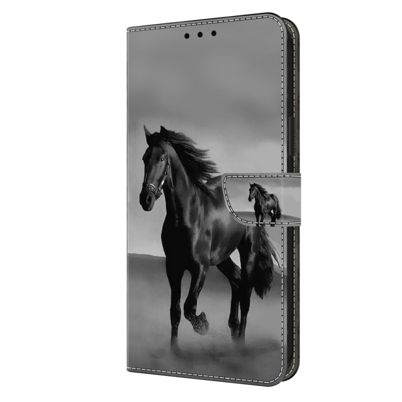 Housse Xiaomi Redmi 13C 4G/5G/Poco C65 Cheval Noir