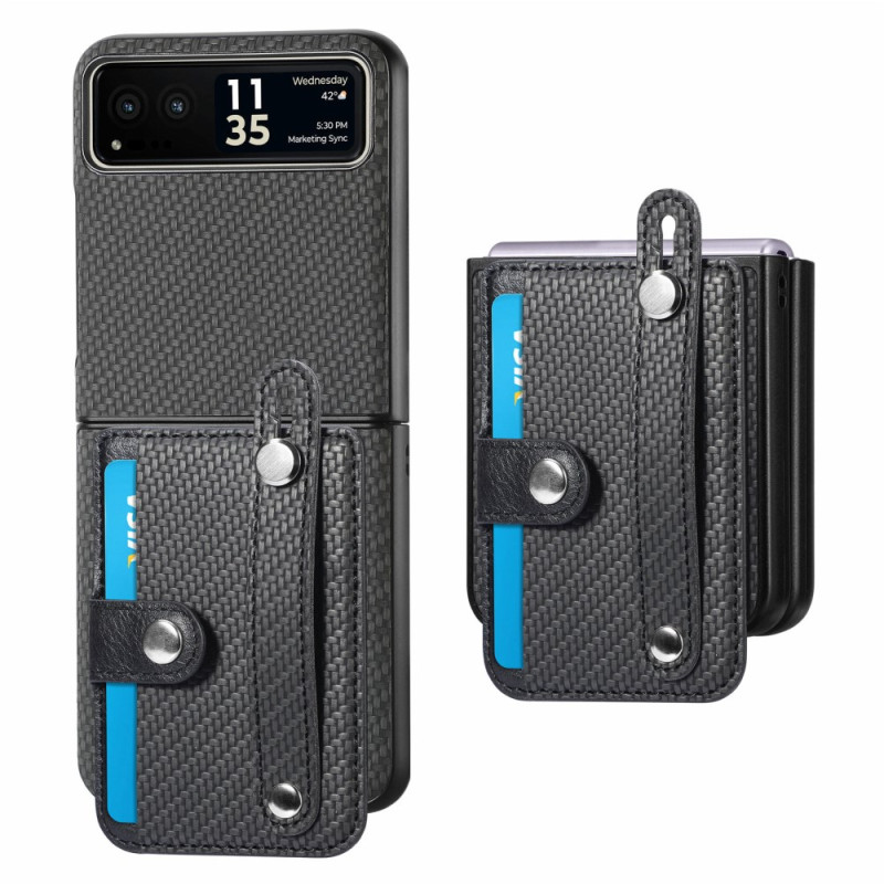 Coque Motorola Razr 40 Sangle et Porte-Cartes