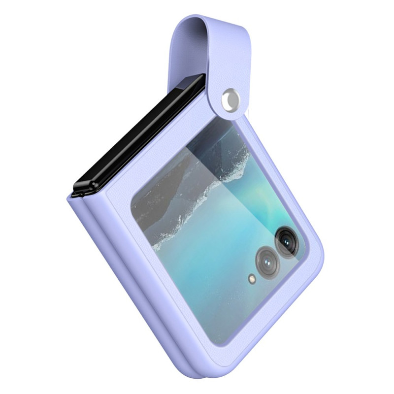 Coque Motorola Razr 40 Ultra avec Sangle pour Doigt et Support