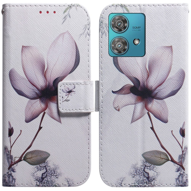 Housse Motorola Edge 40 Neo Fleur Rose