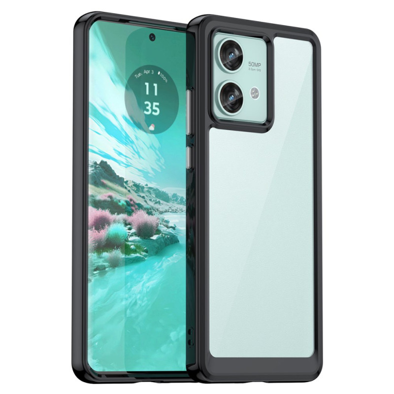 Coque Motorola Edge 40 Neo 5G Transparente Rebords Colorés