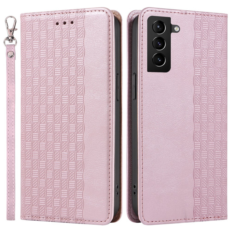 Flip Cover Samsung Galaxy S21 FE Motif et Lanière