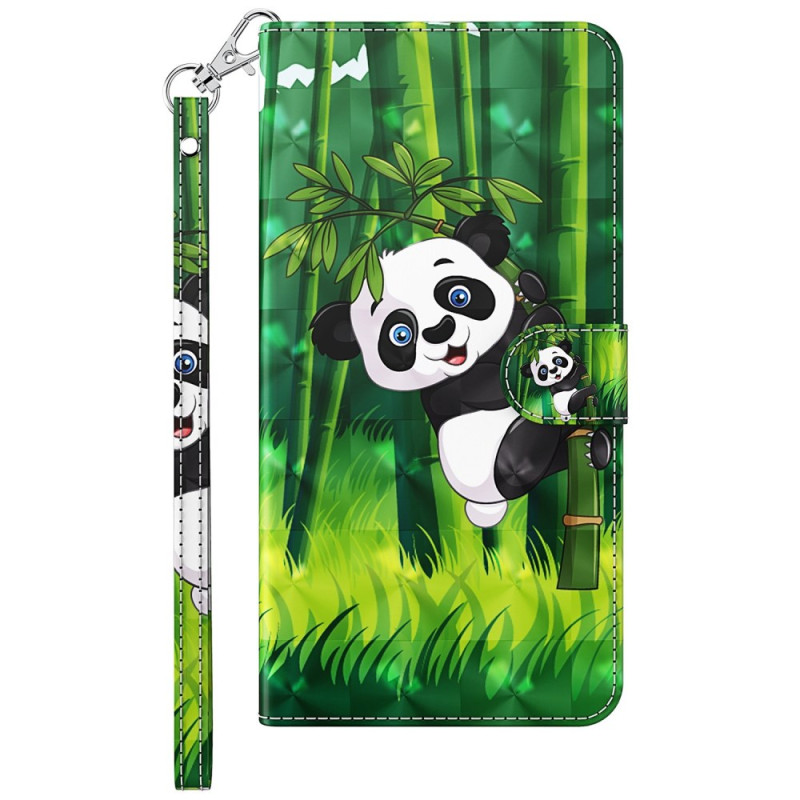 Housse Samsung Galaxy S24 Plus Panda Grimpeur à Lanière