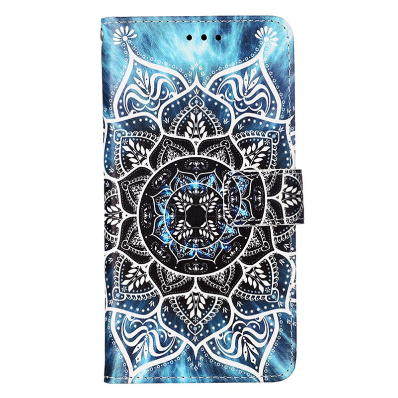 Housse Samsung Galaxy A25 5G / A24 4G Fleur de Mandala à Lanière