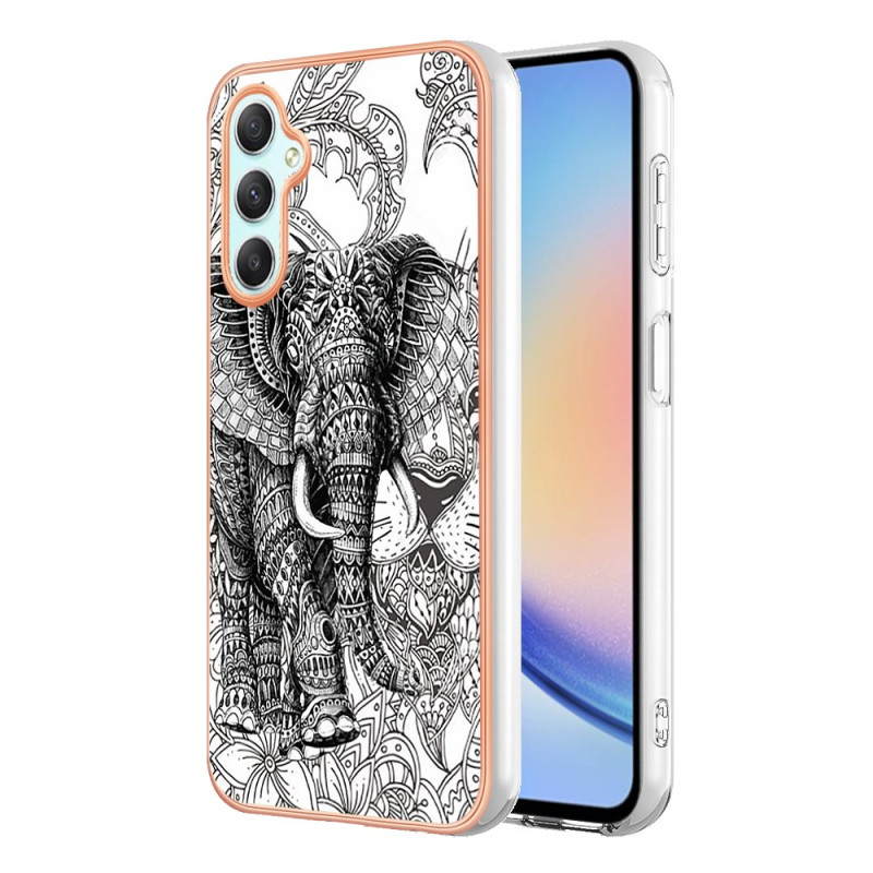 Coque Samsung Galaxy A25 5G avec Anneau-Support Totem Éléphant