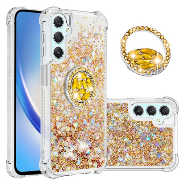 Coque Samsung Galaxy A25 5G / A24 4G Paillettes et Annneau-Support Rotatif