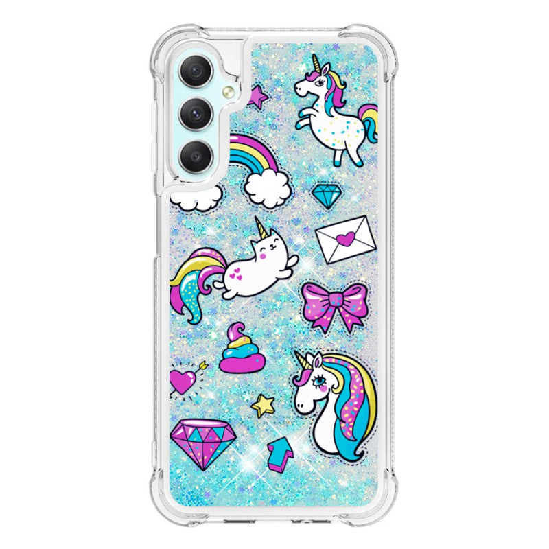 Coque Samsung Galaxy A25 5G / A24 4G Paillettes avec Licornes