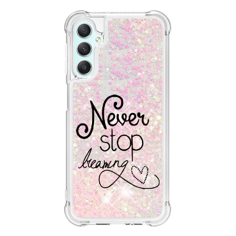 Coque Samsung Galaxy A25 5G / A24 4G Paillettes Never Stop Dreaming