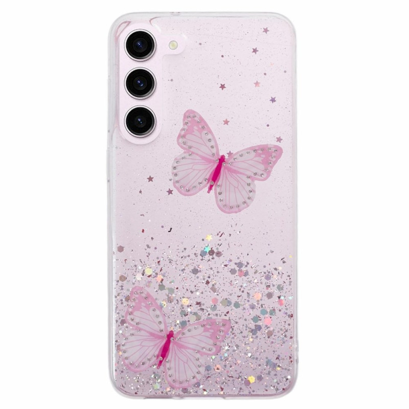 Coque Samsung Galaxy S24 Plus 5G Paillettes Papillons