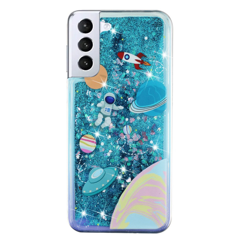 Coque Samsung Galaxy S24 Plus 5G Liquide à Paillettes Univers