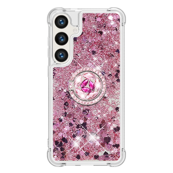 Coque Samsung Galaxy S24 Plus 5G Anneau-Support Paillettes