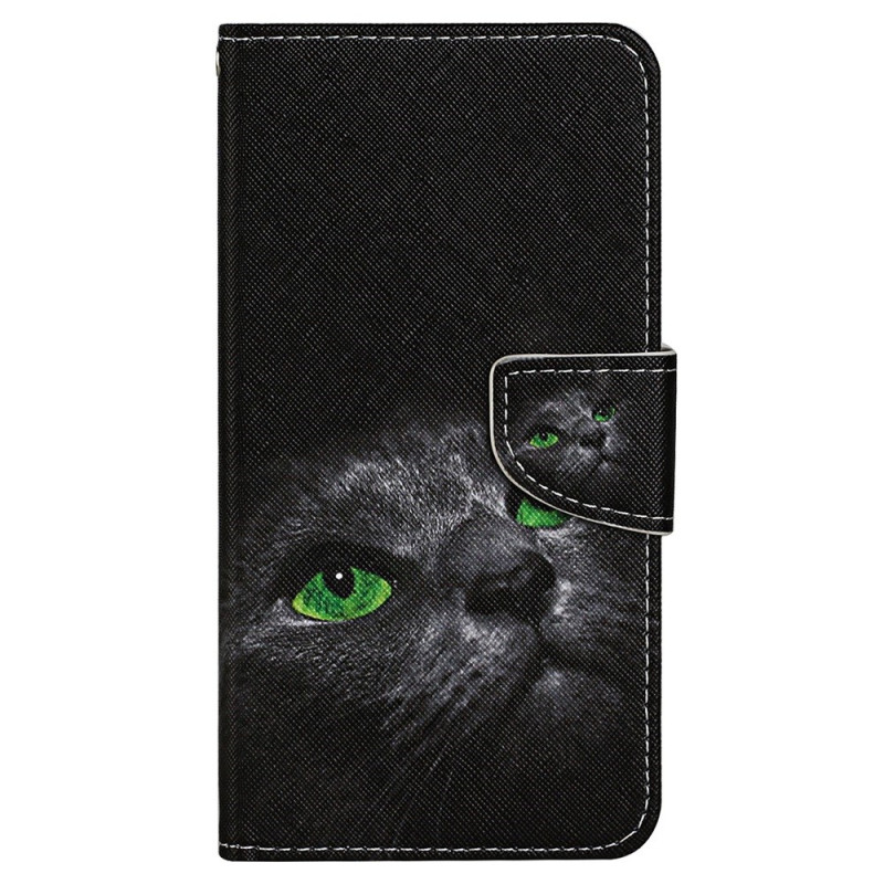 Housse Samsung Galaxy S24 Ultra 5G Yeux de Chat à Lanière