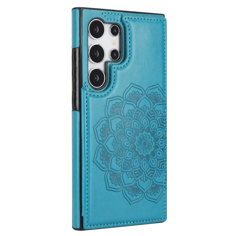 Coque Samsung Galaxy S24 Ultra 5G Motif Fleur Mandala et support