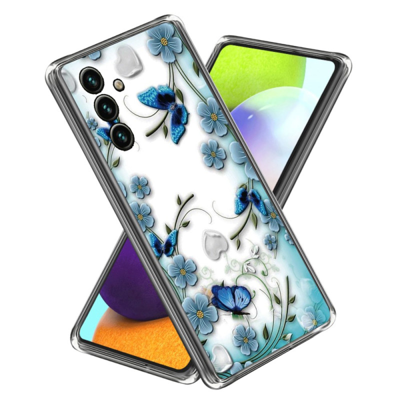 Coque Samsung Galaxy A25 5G Papillons et Fleurs