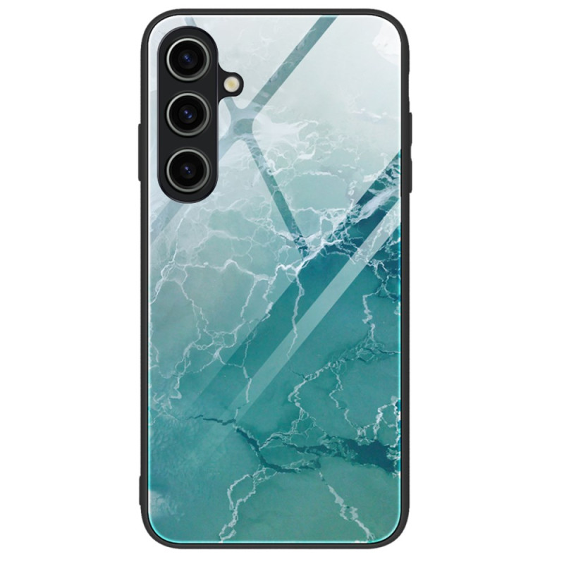 Coque Samsung Galaxy A25 5G Verre Trempé Marbre Vert et Blanc