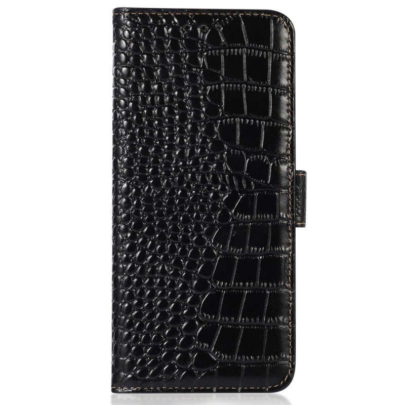 Housse Samsung Galaxy A25 5G Texture Crocodile blocage RFID