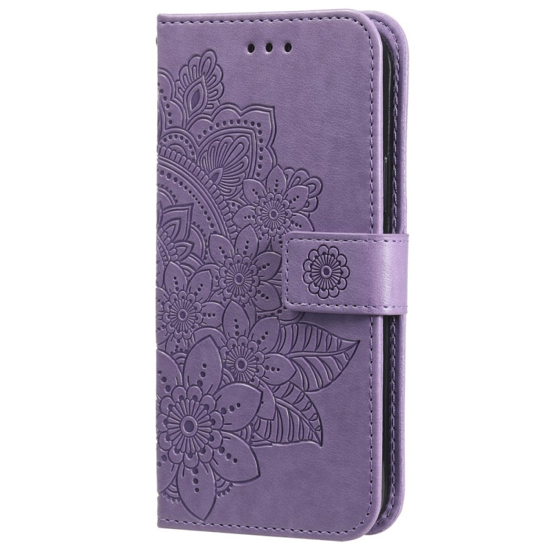 Housse Xiaomi Redmi Note 13 5G Empreinte Florale à Lanière