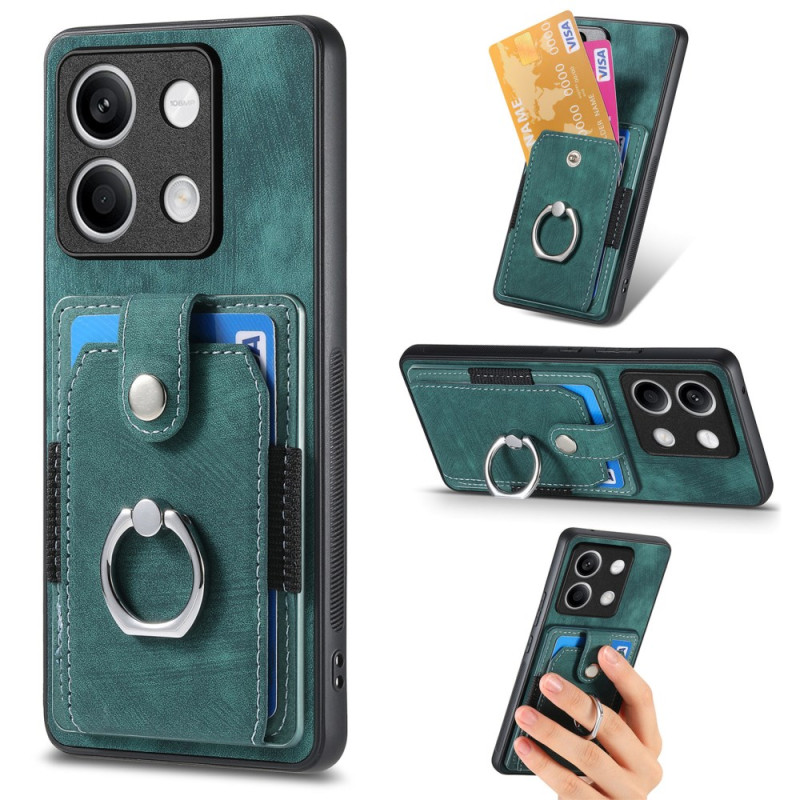 Coque Xiaomi Redmi Note 13 5G Porte-Cartes et Anneau Rotatif