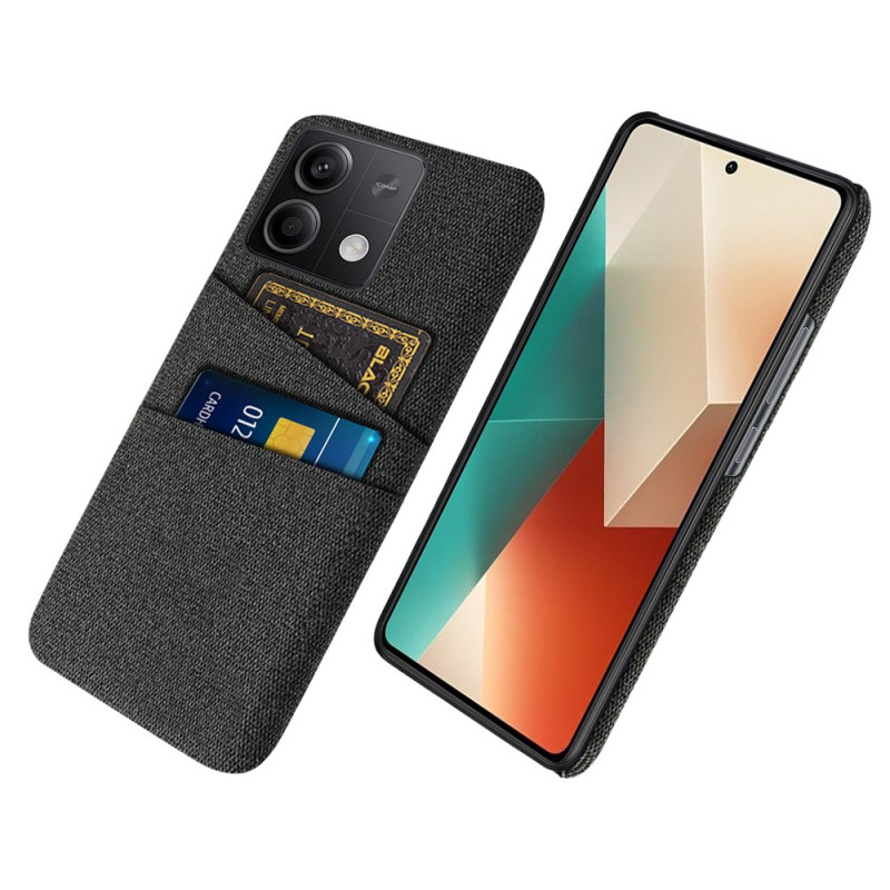 Coque Xiaomi Redmi Note 13 5G Tissu Double Porte-Cartes