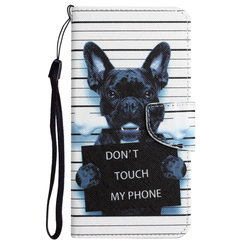 Housse Samsung Galaxy A05s Chien Don't Touch my Phone à Lanière