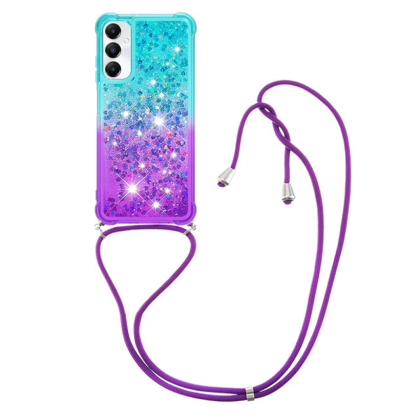 Coque à Cordon Samsung Galaxy A05s Dégradé Paillettes