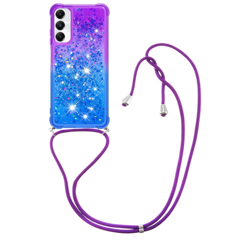 Coque à Cordon Samsung Galaxy A05s Dégradé Paillettes