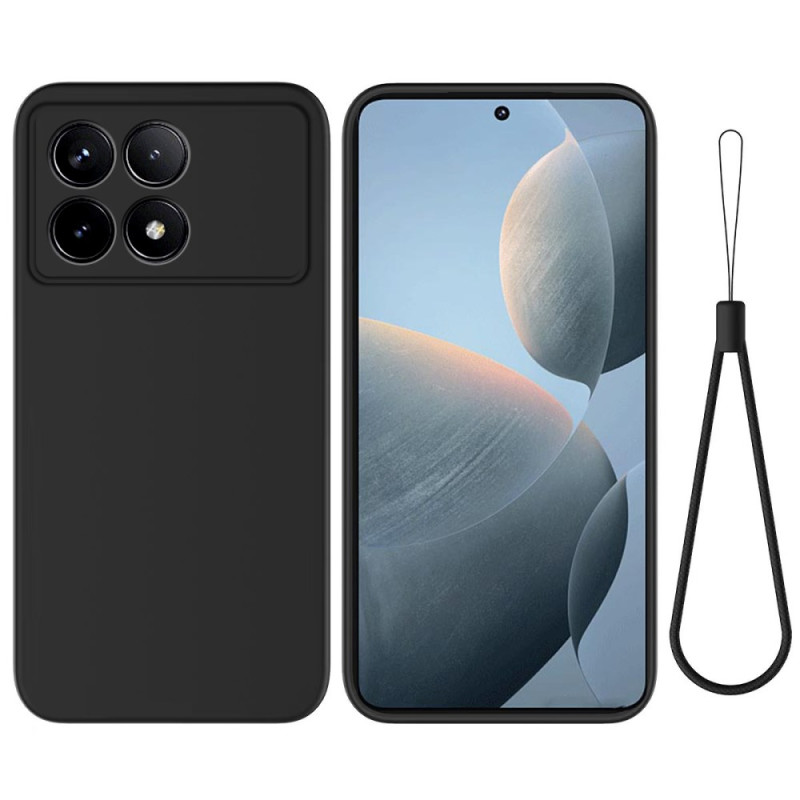 Coque Poco X6 Pro 5G Silicone Liquide à Lanière