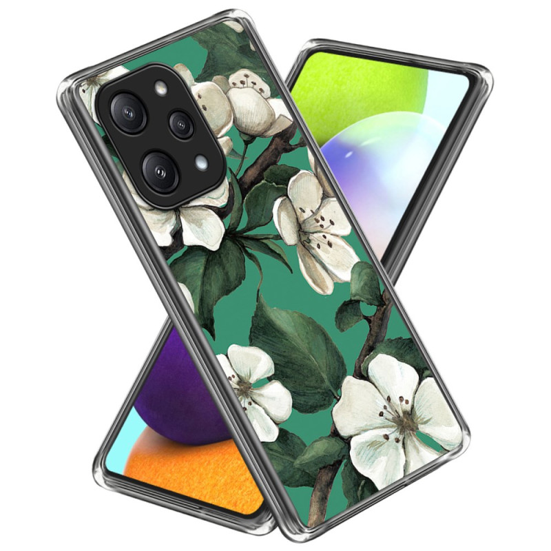 Coque Xiaomi Redmi 12 5G  / Poco M6 Pro 5G - Fleurs Blanches