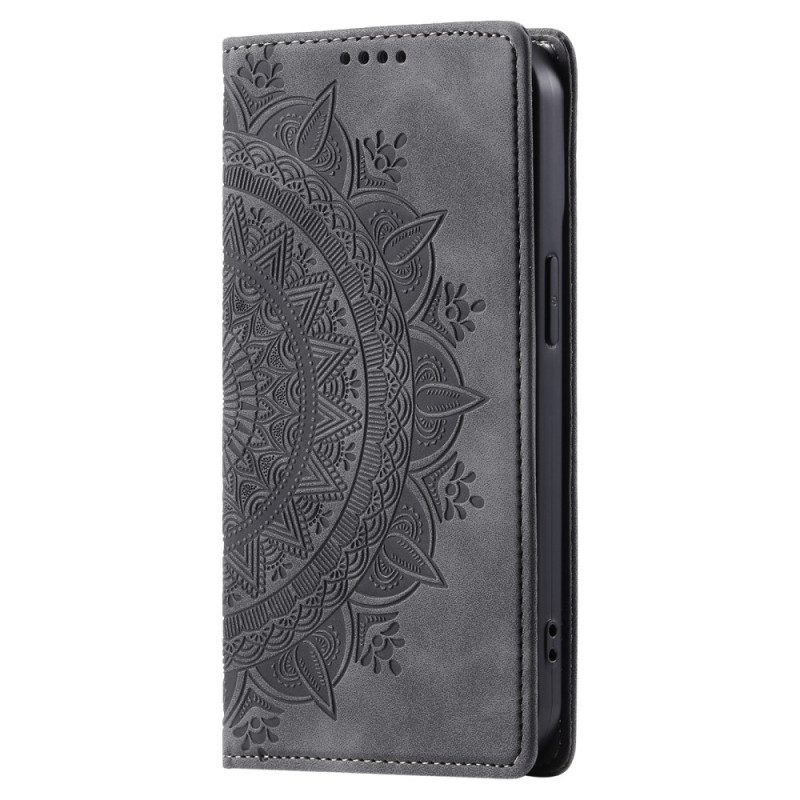 Flip Cover Xiaomi Redmi 12 / 12 5G / Poco M6 Pro 5G Effet Daim Mandala