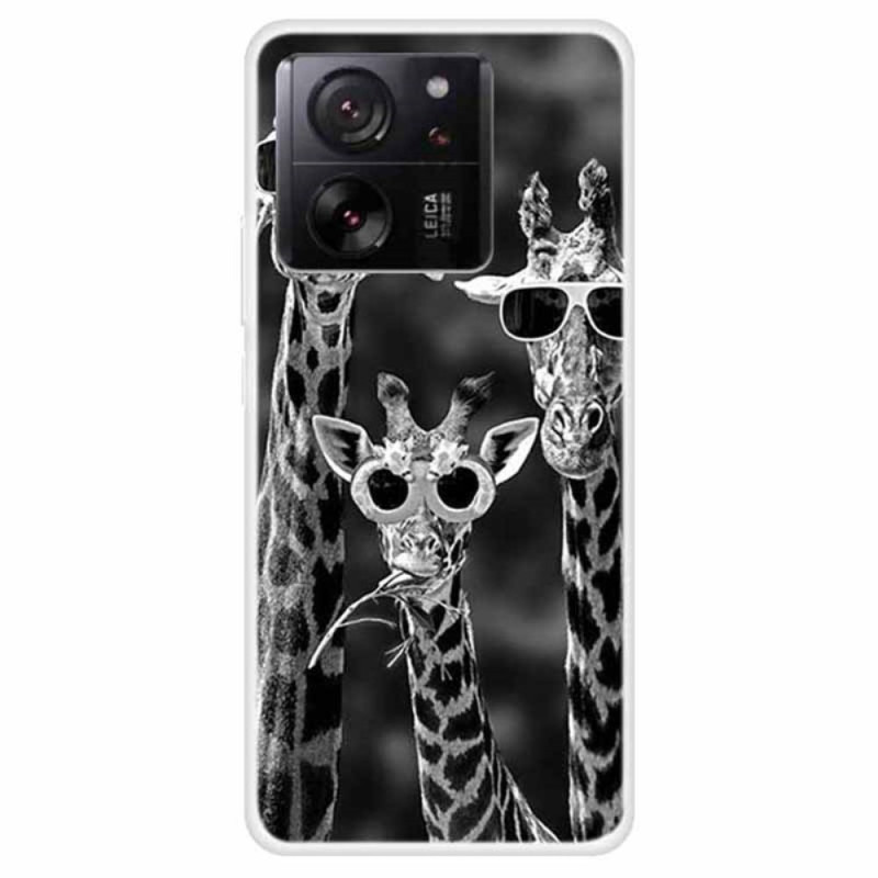 Coque Xiaomi 13T / 13T Pro Girafes aux Lunettes de Soleil