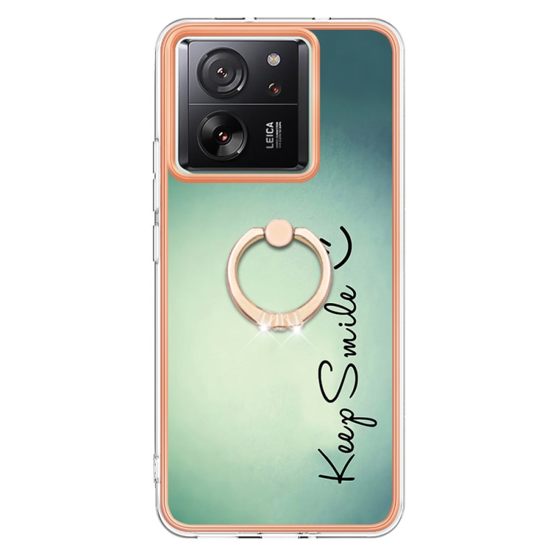 Coque de Téléphone Xiaomi 13T / 13T Pro Anneau-Support Keep Smile