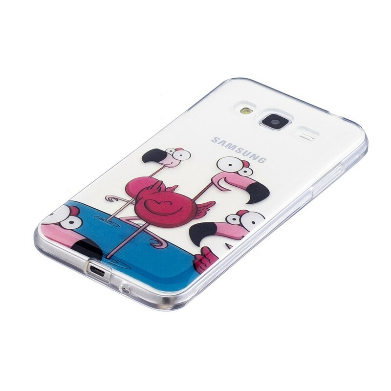 Coque Samsung Galaxy J3 2016 Drôles de Flamants Roses