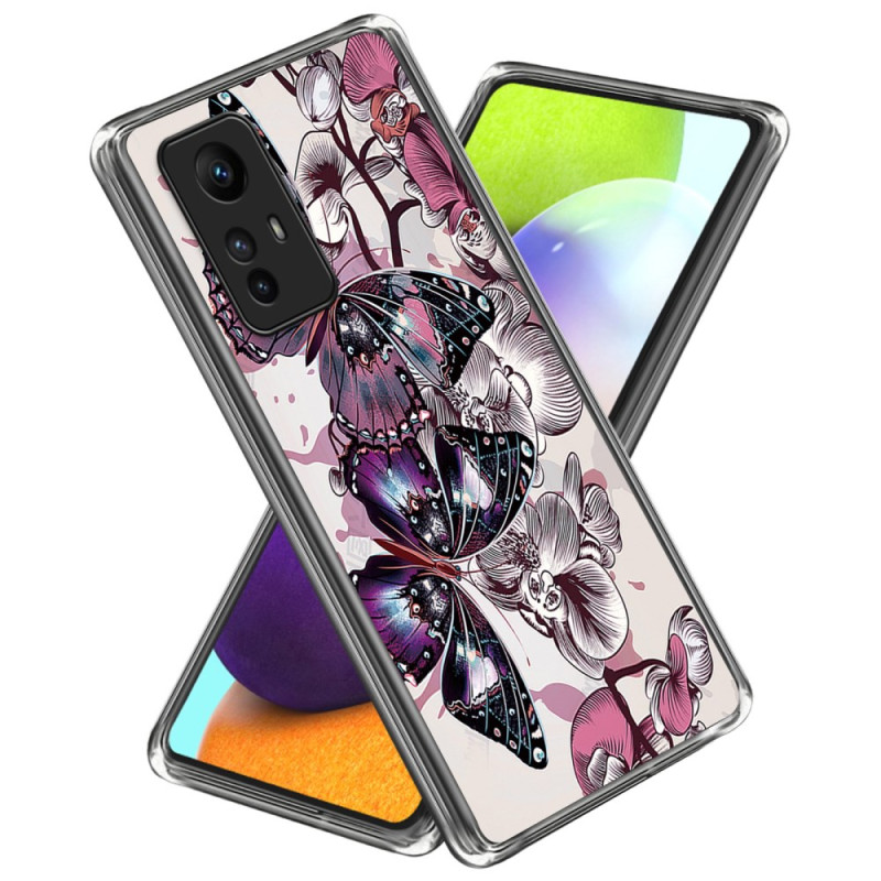 Coque Xiaomi Redmi Note 12S Papillons Violets