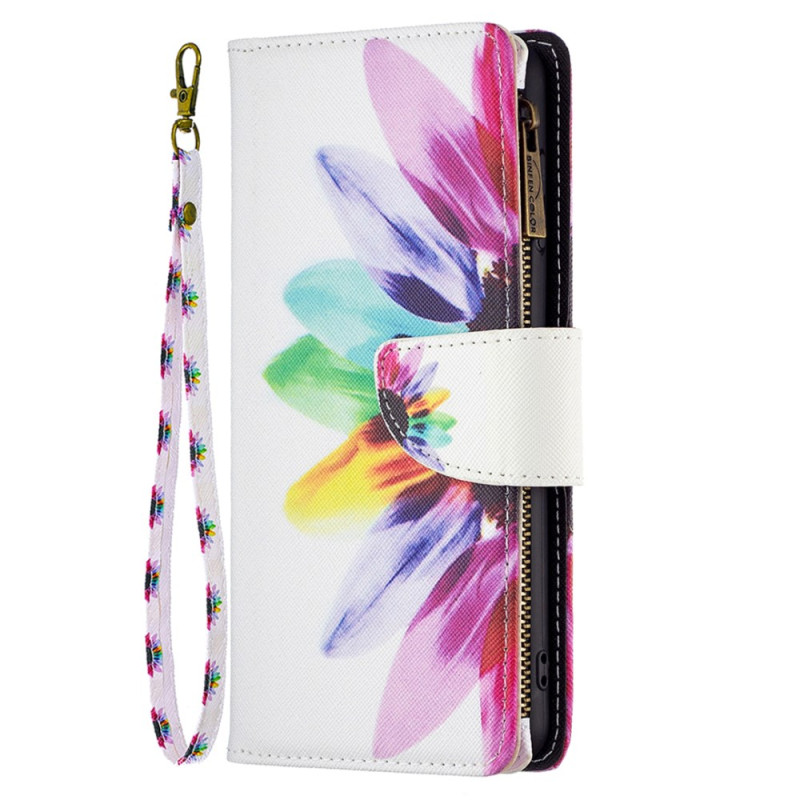 Housse Xiaomi Redmi Note 12S Portefeuille Fleur Aquarelle