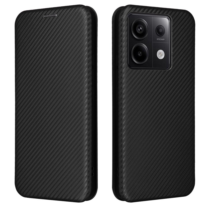 Flip Cover Xiaomi Redmi Note 13 Pro 5G / Poco X6 5G Fibre Carbone