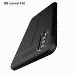 Coque Huawei P20 Effet Cuir Litchi Double line