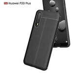 Coque Huawei P20 Pro Effet Cuir Litchi Double line