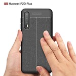 Coque Huawei P20 Pro Effet Cuir Litchi Double line