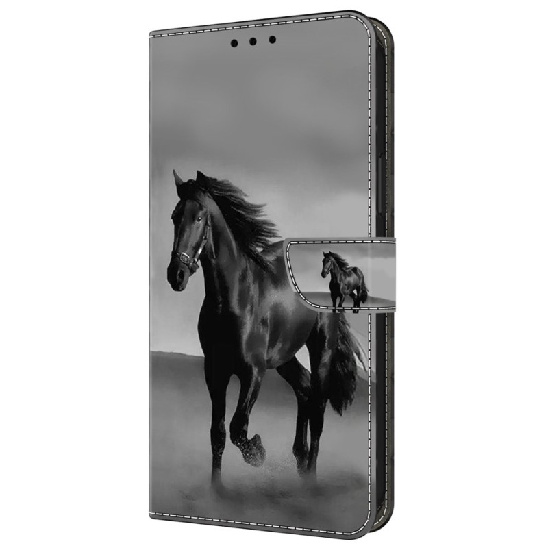 Housse Samsung Galaxy A55 5G Cheval noir