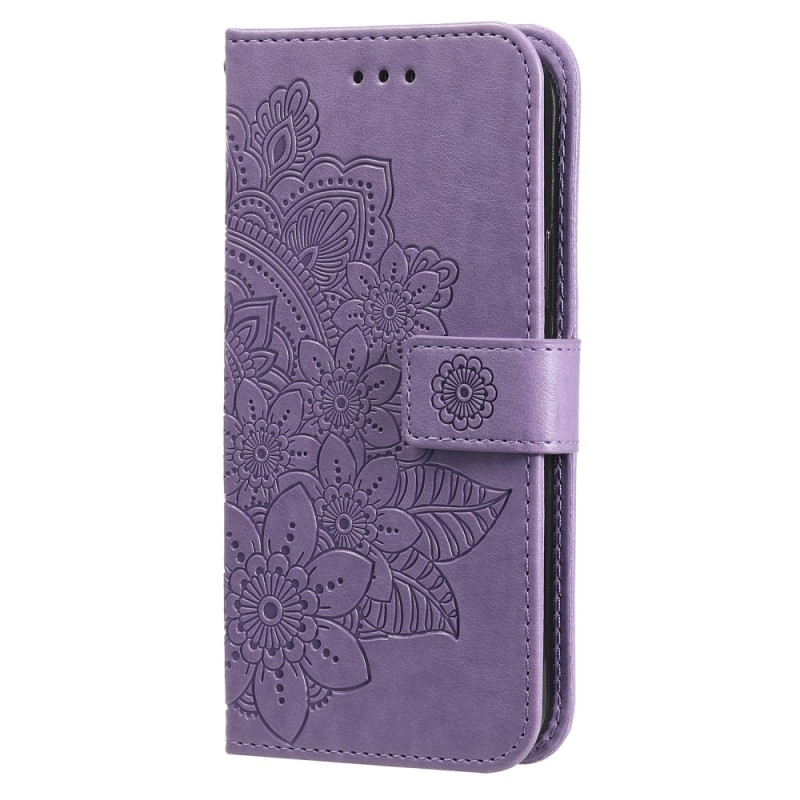 Housse Samsung Galaxy A55 5G Fleur Mandala à Lanière