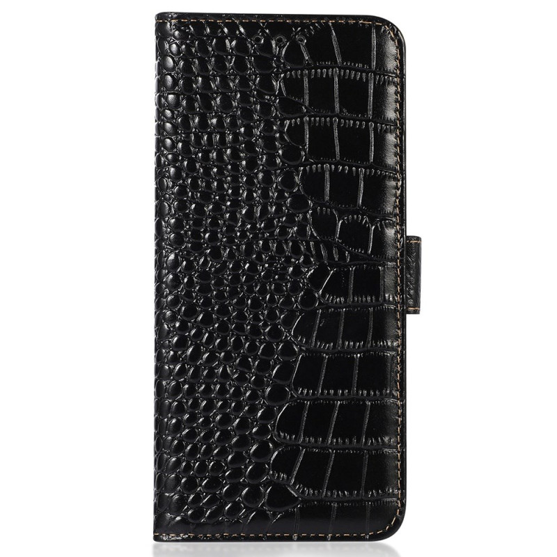 Housse Samsung Galaxy A55 5G Style Crocodile avec Blocage RFID