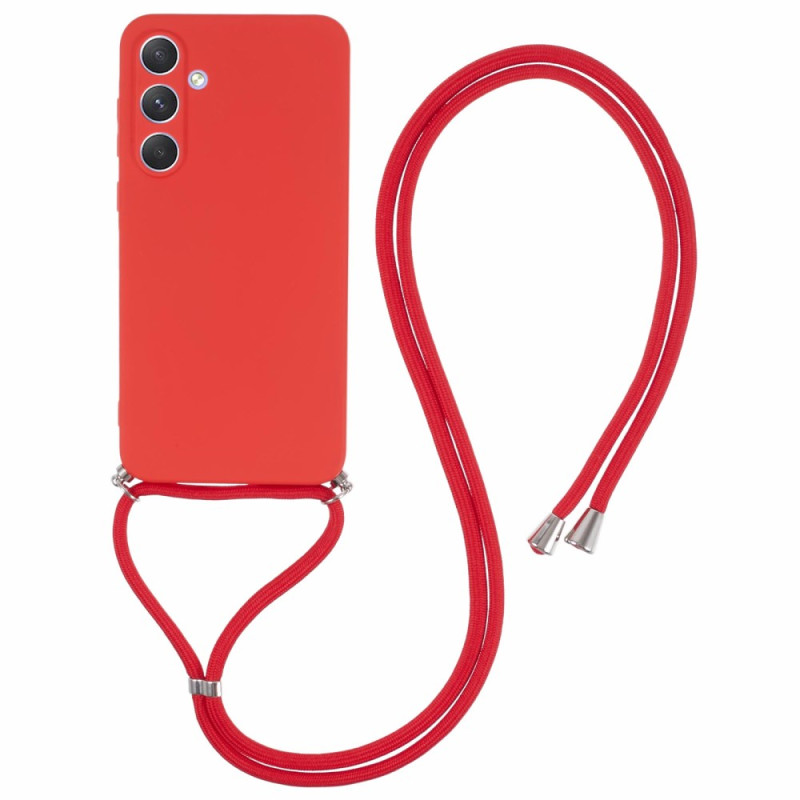 Coque à Cordon Samsung Galaxy A55 5G Rouge