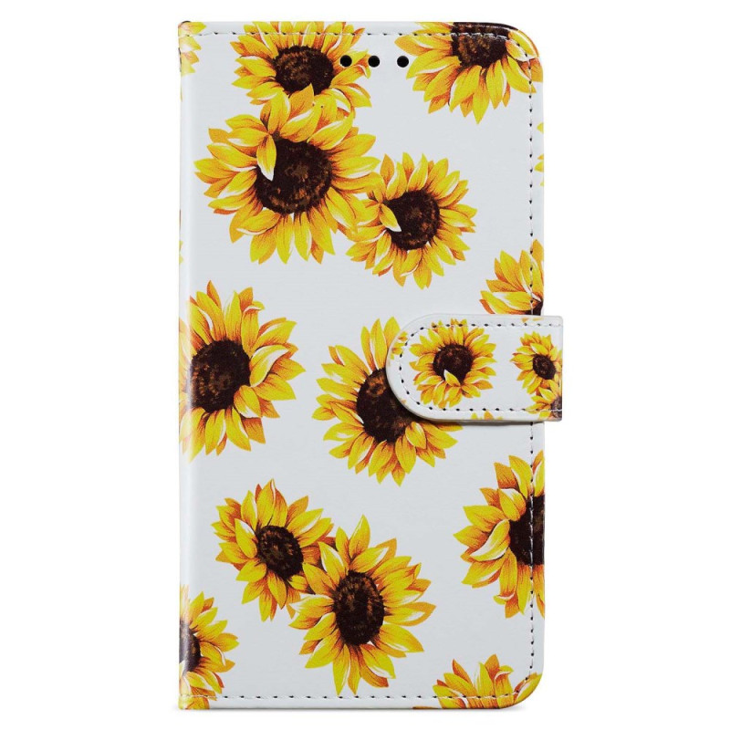 Housse Samsung Galaxy A35 5G Motif Tournesols a Lanière